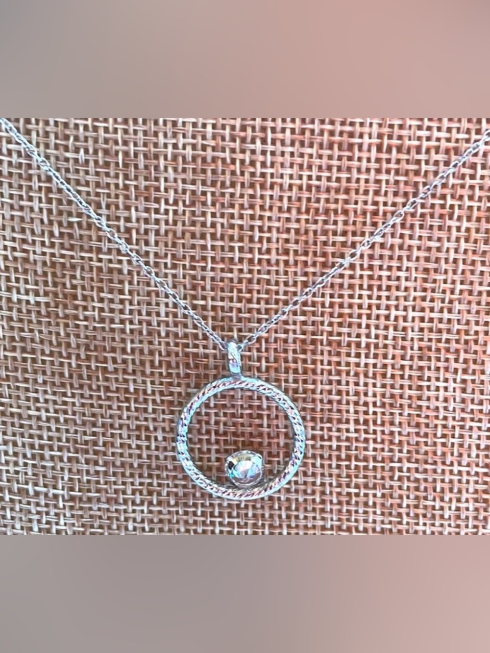 “GIANI BERNINI” Sterling Silver     Cable Circle Pendant